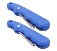 ORFOFE Lot de 2 Serrage-Lacets en Acier Inoxydable pour Patins de Hockey sur Glace Tire-Lacets Pliable Bleu Outil de Serrage pour Patins Artistiques et Bottes Accessoire de Patinage