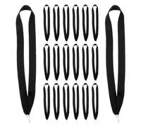 ORFOFE Lot de 20 Cordons Tour de Cou Noirs en Polyester Légers et Doux pour Médailles de Récompense, Adaptés aux Compétitions et Événements Sportifs