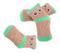 ORFOFE Lot de 3 Chaussettes Peluche pour Petits Chiens, Interactif Résistant la Morsure de Chaussette, pour Jouer et Prévenir Les Dégâts