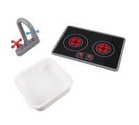 ORFOFE Lot De 3 Mini-Brûleurs Électriques Miniatures pour Cuisine Accessoires De Cuisine Simulation De Cuisinière À Induction en Plastique