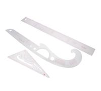ORFOFE Lot de 3 Règles de Tailleur en Plastique Transparent, Outil de Couture Professionnel pour Mesure Précise, Règles de Matelassage et Couture Patchwork, pour Confection et Modélisme