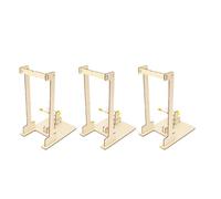 ORFOFE Lot de 3 Sets de Maquettes de Grues en Bois à Monter Soi-Même Kit Scientifique Pédagogique de Mécanique Physique pour Expérience et Apprentissage des Principes Physiques