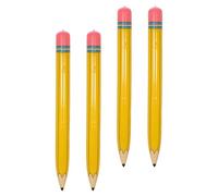 ORFOFE Lot de 4 Crayons Gonflables Géants 110 CM en PVC Solide Ballon Géant de Crayon pour Décoration Rentrée Scolaire et Remise des Diplômes Léger Réutilisable pour Fête et Salle de