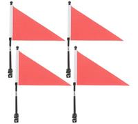 ORFOFE Lot de 4 Ensembles de Drapeaux de Guidon pour Vélo en Polyester et Métal, Résistants aux Vents Forts, Accessoires Pratiques pour Tricycle et Trottinette, Drapeaux de Sécurité