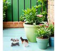 ORFOFE Lot de 4 Figurines Miniatures D’Animaux Ferme en Plastique Résistant aux Intempéries Jouets Éducatifs pour Tout-Petits Décorations Réalistes pour Pâques et Noël Coffret Lapin