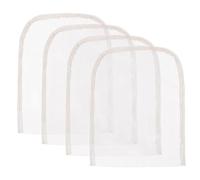 ORFOFE Lot de 4pcs Base en Filet de Dentelle Blanc Léger et Confortable pour Fabrication de Perruques Accessoires pour DIY et Création de Perruques