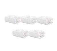 ORFOFE Lot De 5 Débarbouillettes En Mousseline 6 Couches Pour Bébé, Serviettes Absorbantes Blanches, Essuie-mains Doux Pour Visage Et Salive, Coton Pur, Essentiels -né