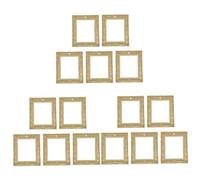 ORFOFE Lot de 5 Mini Cadres Photo en Résine Dorée pour Maison Miniature Décoration de Micro-Paysage Accessoires Vintage pour Maison de Poupée Cadre Photo Miniature pour Décoration