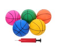 ORFOFE Lot De 6 Ballons De Basket-Ball en Caoutchouc Épais Et Élastique Mini-Ballon De Basket Gonflable en Plastique D'Entraînement pour Bébé en PVC