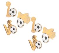 ORFOFE Lot de 6 Broches de Football en Métal Insignes de Revers et Casquette Accessoires Souvenirs pour Supporters Badges Jour de Match Présent Équipe Fan Passion Football