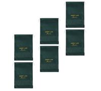 ORFOFE Lot de 6 Paquet à Chaussures à Cordon Coulissant en Tissu Non Tissé Vert Moyen 26X37 CM Pochettes Semi-Transparentes Anti-Poussière pour Rangement et Voyage Portable