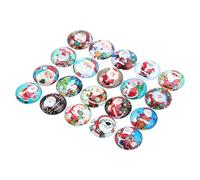 ORFOFE Lot de 60 Cabochons Autocollants en Verre à Dos Plat Noël 8 MM Patchs Pierres Précieuses Rondes Multistyles pour Décoration Bijoux DIY Ornements Festifs et Créations Artisanales