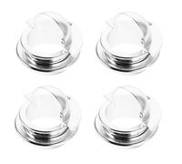 ORFOFE Lot de 8 Coupelles D’Entrée pour Foot en Plastique Argenté Anneaux de But Universels pour Table de Football de Table Accessoires de Remplacement Solide pour Comptage Précis des