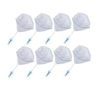 ORFOFE Lot De 8 Mini Parachutes Jouet Parachute pour Garçon Et Filles, Petit Format, en Tissu Blanc, Jouets Volants D'extérieur pour Jeu Créatif Et Activités en Plein Air