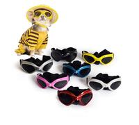 ORFOFE Lunettes de Protection UV pour Chiens et Chats avec Sangles Ajustables Respirantes et Confortables Accessoire pour Sorties Plein Air Modèle Triangle Noir