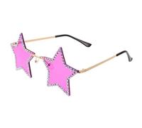 ORFOFE Lunettes de Soleil Étoile Cinq Branches Pc avec Décorations Brillantes Protection Uv Unisexes pour Fête Anniversaire Disco Halloween