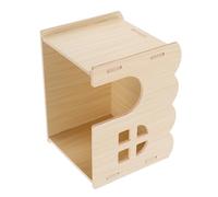 ORFOFE Maison en Bois pour Hamster et Rat, Cachette Sécurisée, Cabane Naturelle Compacte, Habitat Intérieur pour Petits Animaux de Compagnie, Accessoire Bois Non Traité, Animaux