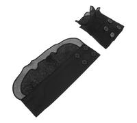 ORFOFE Manchettes Amovibles Décoratives Noires Dentelle 3D Fausses Manches Élégantes pour Femmes Paire de Poignets de Chemise Accessoire Costume pour Mariage et Soirées 1 Paire