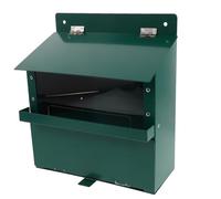 ORFOFE Mangeoire Écureuils Extérieure Grosse Capacité en Métal Vert Protection Intempéries et Base Lestée pour Observation Facile en Arrière-Cour