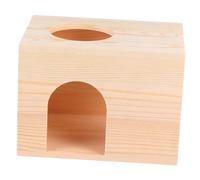 ORFOFE Mangeoire en Bois pour Petits Animaux Cabane D’Alimentation Rectangulaire Bois Naturel Multi-usages pour Hamsters Écureuils Petits Rongeurs