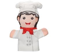 ORFOFE Marionnette à Main Chef Cuisinier en Peluche Blanche, Interactif Réaliste en Coton PP, Figurine Amusante pour Garçon et Filles, pour Jeu Éducatif et Conte
