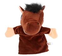 ORFOFE Marionnette à Main Cheval Peluche avec Bouche Mobile pour Storytelling et Activités Préscolaires Doux pour Garçons et Filles