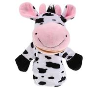 ORFOFE Marionnette Main Peluche Vache avec Bouche Mobile pour Jeux de Rôle Garçon Fille Doux et Interactif pour Storytelling et Activités Préscolaires