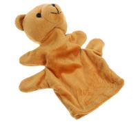 ORFOFE Marionnette Ours Peluche Douce Interactive pour Tout-Petits Ans Jeu de Rôle et Conte avec Contrôle Précis des Doigts Portable et Sécurisée Coton PP