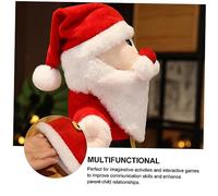 ORFOFE Marionnette Père Noël Peluche Souple Interactif à Doigt pour Garçon Fille Jeu Parent Garçon Fille Noël Marionnette Fantaisie pour École et Maison