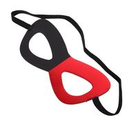 ORFOFE Masque D'halloween pour Adultes Noir Rouge EVA Demi-visage | Ajustable, Léger et Confortable Pendant des Heures, Style Rétro Réaliste, pour Théâtre, Costume et Soirées