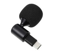 ORFOFE Micro pour Téléphone Portable USB-c Pliable Microphone Omnidirectionnel en Métal et Mousse, Compatible pour Live Streaming et Enregistrement sur Ordinateur Portable
