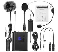 ORFOFE Microphone Cravate sans Fil Noir ABS pour Caméra 3,5 MM | Usage Enseignement et Enregistrement Vidéo, Liberté sans Fil, Installation Facile, pour Hôtes D'événements et Débutants