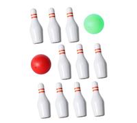 ORFOFE Mini Bowling Décoratif pour Maison de Poupée de Quilles et Boules Accessoire de Décoration Imaginatif et Éducatif pour Compatible avec Autres Décorations Miniatures