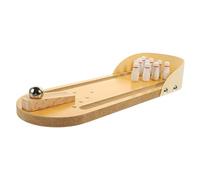 ORFOFE Mini Bowling Toy Set Bois pour Bureau Jeu de Table Interactif pour Garçon Fille et Seniors Activité Éducative Compact et Sécurisé
