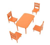 ORFOFE Mini Meuble Maison Poupée Table et Chaises Matériau Écologique Garçon Fille Décor Chambre et Cuisine Miniature Accessoire Photo Portable