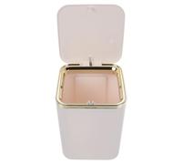 ORFOFE Mini Poubelle Carrée de Bureau en Pp Blanc pour Maison et Bureau