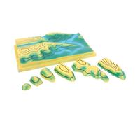 ORFOFE Modèle de Carte de Contours de Terrain Plastique Modèle Topographique Interactif pour Cours de Géographie Au Collège Outil Pédagogique pour Apprentissage Actif