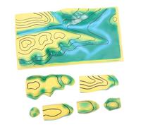 ORFOFE Modèle de Carte Topographique Plastique pour Enseignement Géographie Carte de Contours de Terrain Interactive pour Cours de Géographie Au Collège