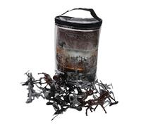 ORFOFE Modèles De Soldats Miniatures Et Figurines De Petits Chevaliers pour Garçon Et Filles, Ensemble De 52 Pièces en Plastique, Décoration Ludique pour Table De Sable, Jeu De Rôle Médiéval