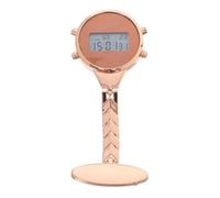 ORFOFE Montre Numérique Électronique à Épinglette en Alliage, Affichage Digital Rose Doré, Adaptée aux Aides-Soignantes et Personnel Médical, Style Pratique et Robuste