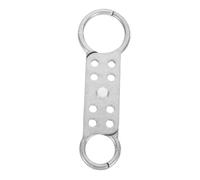 ORFOFE Moraillon de Sécurité Aluminium Double Tête pour Verrouillage Professionnel et Consignation Dispositif de Lockout et Résistant pour Maintenance Groupe