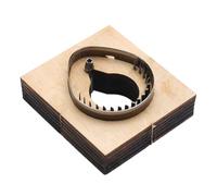 ORFOFE Moule à Découper Cuir en Bois Lame Métal - Gabarit de Découpe DIY pour Loisirs Créatifs - Matrice pour Travail du Cuir et Fabrication de Cartes D’Accès - Accessoire Artisanal