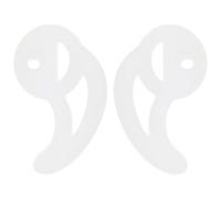 ORFOFE Moule Auriculaire en Silicone Blanc pour Écouteur Tubulaire Acoustique de Remplacement Confortable et Ne Bloquant Pas Le Conduit Auditif 1 Paire pour Exercices Vigoureux