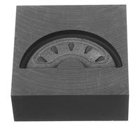 ORFOFE Moule en Graphite pour Moulage Artisanal, Creuset en Graphite 3d Motif Pastèque, Outil de Fonderie Métal Polyvalent, Moule pour Bijoux et Goulottes D’huile, Solide et Précis, 1