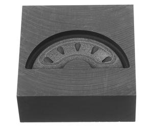 ORFOFE Moule en Graphite pour Moulage Artisanal, Creuset en Graphite 3d Motif Pastèque, Outil de Fonderie Métal Polyvalent, Moule pour Bijoux et Goulottes D’huile, Solide et Précis, 1