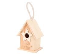ORFOFE Nichoir à Oiseaux Bois Naturel Suspendu Décoratif Peindre Maison Écologique pour Jardin et Balcon DIY Créatif pour Garçon Fille et