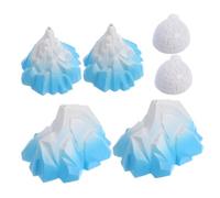 ORFOFE Ornement pour Bureau Résistante à la Déformation Miniature Iceberg en PVC et Écume, Lot de 6 Pièces, Décoration Polyvalente Thème Arctique et Affichage de Table