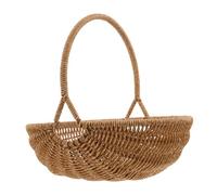ORFOFE Panier Imitation Rotin Tressé Multifonction avec Poignée Panier de pour Courses Fruits Fleurs et Organisation Maison