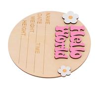 ORFOFE Panneau en Bois Décoratif pour Annonce de Naissance Bébé, sans Bavure, Forme Créative, Accessoire Photo pour Décoration Nursery ou Séance Photo -né