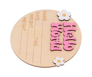 ORFOFE Panneau en Bois Décoratif pour Annonce de Naissance Bébé, sans Bavure, Forme Créative, Accessoire Photo pour Décoration Nursery ou Séance Photo -né